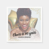 Foto jeder Altersstufe Geburtstagsparty Napkins Serviette (Vorderseite)