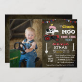 FOTO/JEDES ALTER - Bauernjunge zum Geburtstag Einl Einladung (Vorne/Hinten)