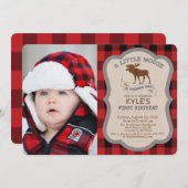 FOTO/JEDES ALTER - Elchenkinder zum Geburtstag Ein Einladung (Vorne/Hinten)