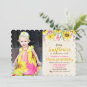 FOTO/JEDES ALTER - Sonnenblumen Einladung zum Gebu (Stehend Vorderseite)