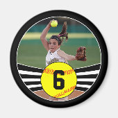 Foto & Jersey Nummer Fastton Softball Magnet (Vorne)