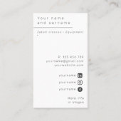 Foto Jetski moderne Business Card Visitenkarte (Rückseite)