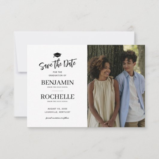 Foto Joint Abschluss Save the Date Card (Vorderseite)