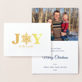 Foto Joto the World Snowflake Gold Foil Card Folienkarte