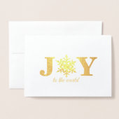 Foto Joto the World Snowflake Gold Foil Card Folienkarte (Vorderseite mit Umschlag)