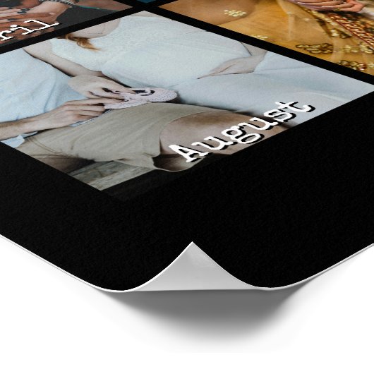 Foto Jubiläum 12 Monate Poster (Ecke)