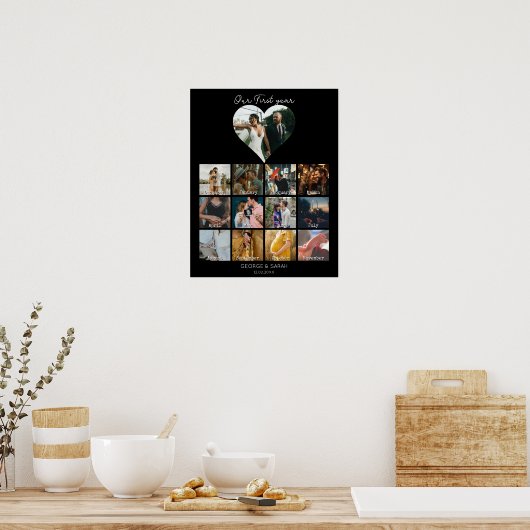 Foto Jubiläum 12 Monate Poster (Küche)