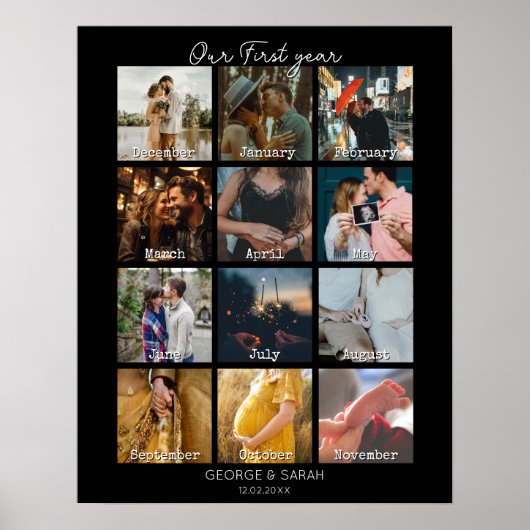 Foto Jubiläum 12 Monate Poster (Vorne)