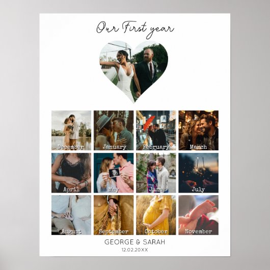 Foto Jubiläum 12 Monate Poster (Vorne)