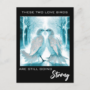 *~* FOTO Jubiläum AP54 Absract Love Birds Postkarte