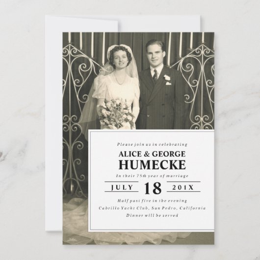 Foto Jubiläum Einladung (Vorderseite)