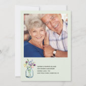 Foto-Jubiläumskarte Einladung zur Dusche (Rückseite)