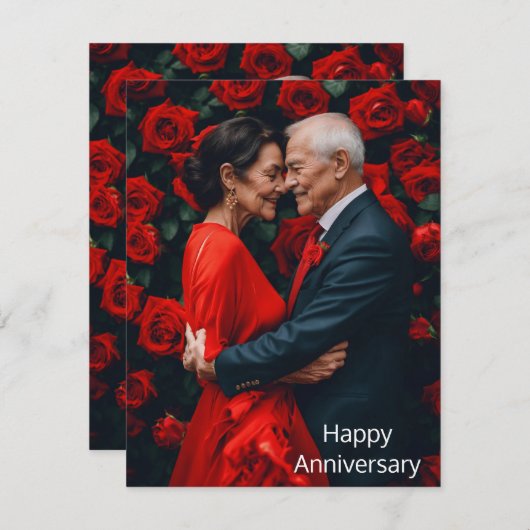 Foto-Jubiläumskarten (Vorne/Hinten)