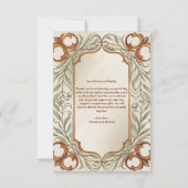 Foto Jugendstil Elegante Botanische Hochzeit Dankeskarte (Rückseite)