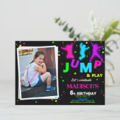 Foto Jump Einladung zum Geburtstag (Stehend Vorderseite)