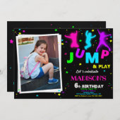 Foto Jump Einladung zum Geburtstag (Vorne/Hinten)