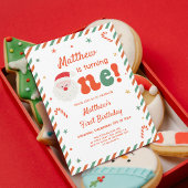 Foto Junge Weihnachten 1. Geburtstag Party Einladung