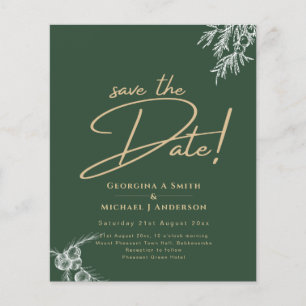 Foto JUNIPER GREEN Wedding Save the Date Flyer