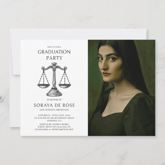 Foto-Jura-Absolvent Einladung (Vorderseite)