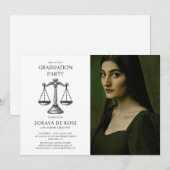 Foto-Jura-Absolvent Einladung (Vorne/Hinten)
