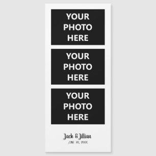 Foto-Kabine-Foto Strippen benutzerdefiniertes Text Magnetkarte