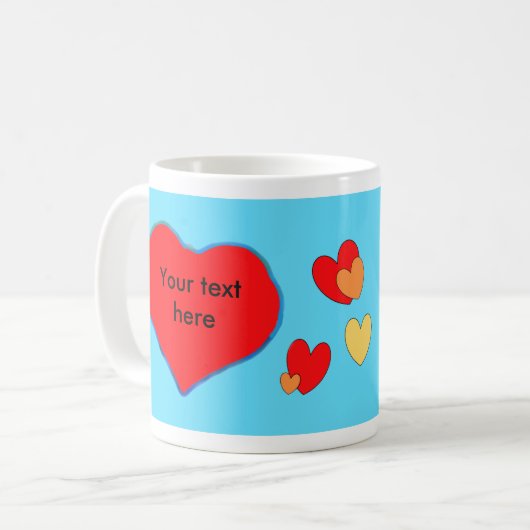 Foto Kaffee Tasse Blau (Vorderseite Links)