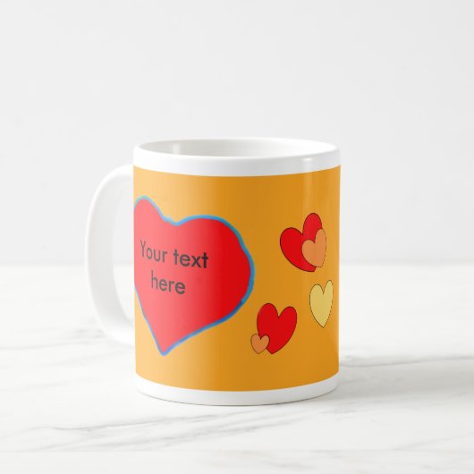 Foto Kaffee Tasse Orange (Vorderseite Links)