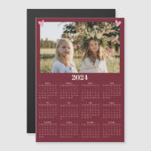 Foto-Kalender 2024, Rot Magnetkarte (Vorne/Hinten)