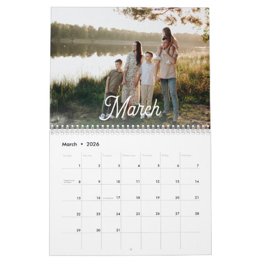 Foto Kalender 2025 Benutzerdefinierter Titel und 1 (Mär 2026)
