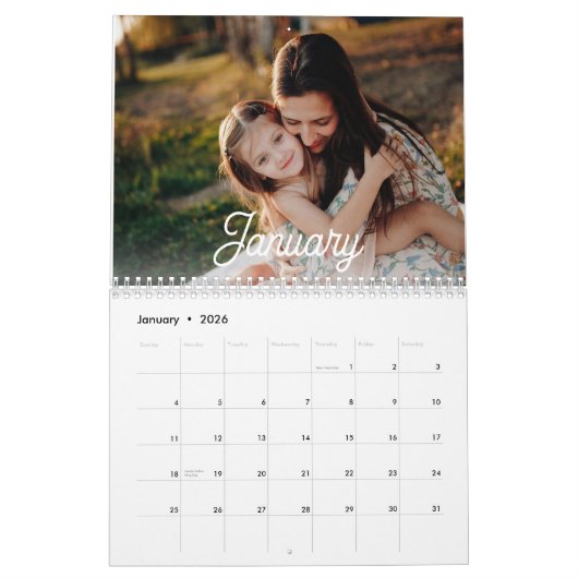Foto Kalender 2025 Benutzerdefinierter Titel und 1 (Jan 2026)