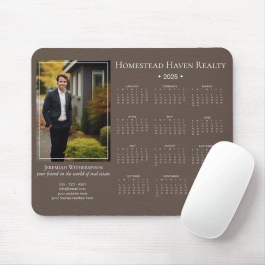 Foto-Kalender 2025 - braun Mousepad (Mit Mouse)