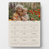 Foto-Kalender 2025 mit Stand Volljahr Beige Fotoplatte (Vorderseite)