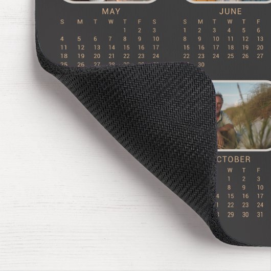 Foto Kalender 2025 Schwarzes Mousepad (Ecke)