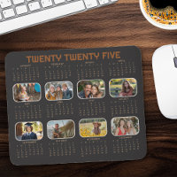 Foto Kalender 2025 Schwarzes Mousepad