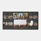 Foto Kalender 2025 Volljahr 14 Fotos Schwarz Schreibtischunterlage (Tastatur & Maus)