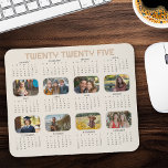 Foto Kalender 2025 Volljahr Beige Mousepad<br><div class="desc">2025 Foto Kalender mit 8 Bildern. Neutrale beige Farbpalette mit Volljahreskalender für 25. Weitere Designs finden Sie in meiner personalisierten Kalender-Sammlung.</div>
