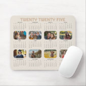 Foto Kalender 2025 Volljahr Beige Mousepad (Mit Mouse)