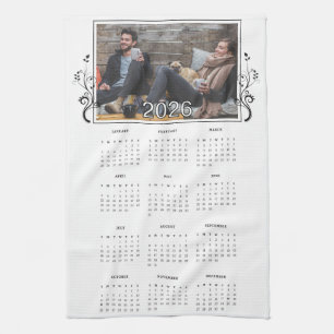 Foto-Kalender 2026 mit Laubwerk Geschirrtuch
