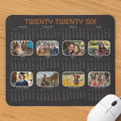 Foto Kalender 2026 Schwarzes Mousepad