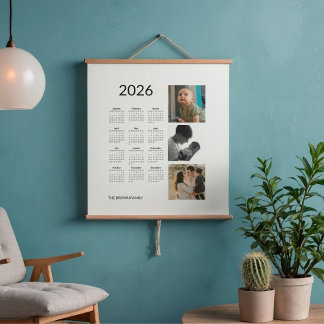 Foto-Kalender 2026 Wandteppich Mit Holzrahmen