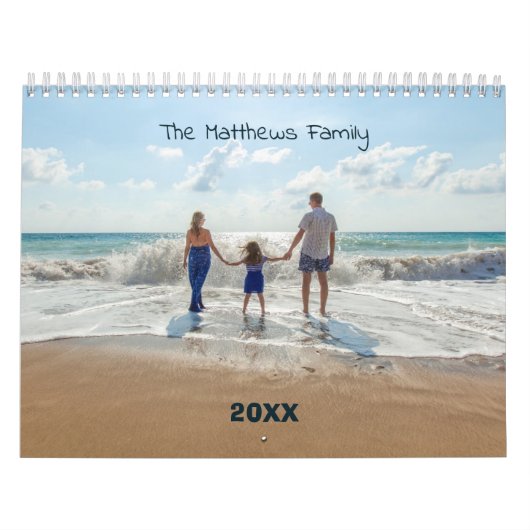 Foto-Kalender | Bearbeitbarer Jahrestext Kalender (Titelbild)