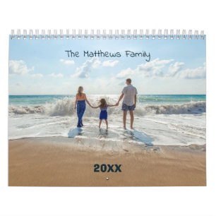 Foto-Kalender   Bearbeitbarer Jahrestext Kalender