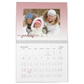 Foto-Kalender der Familie, bearbeitbare Rosegold-B Kalender (Jan 2026)