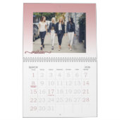 Foto-Kalender der Familie, bearbeitbare Rosegold-B Kalender (Mär 2026)