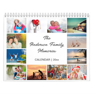 Foto-Kalender der Familie, Weißer Kalender bearbei