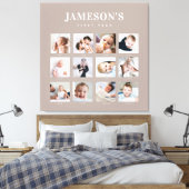 Foto-Kalender des ersten Jahres des Säuglings Leinwanddruck (Insitu (Schlafzimmer))