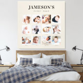 Foto-Kalender des ersten Jahres des Säuglings Leinwanddruck (Insitu (Schlafzimmer))