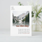 Foto & Kalender | Einfache Typografie Save-the-Dat (Stehend Vorderseite)