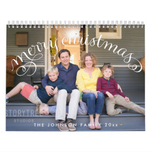 Foto Kalender frohe Weihnachten mit Familie