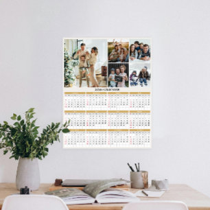 Foto-Kalender für benutzerdefinierte Collage-Famil Poster